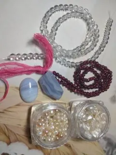 天然石＆淡水パール　まとめ売り