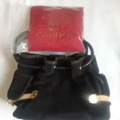 美品 コールハーン ハンドバッグ　COLE HAAN　スエード　黒 ブラック