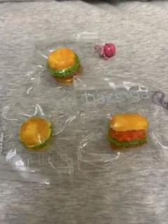 ミニサイズ　ハンバーガー スクイーズ 3点セット