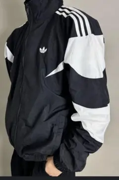adidas ブラック/ホワイト ジャケット