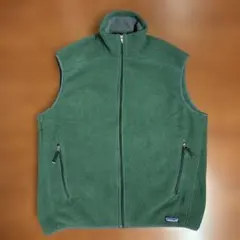 90s patagonia グリーン ベスト - メルカリ