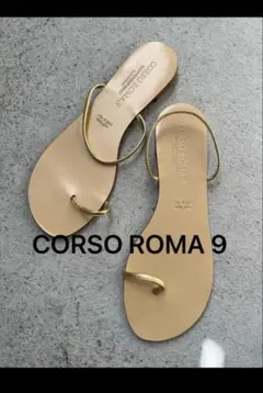 CORSO ROMA 9 フラットレザーサンダル　イタリア製本革38サイズのサムネイル