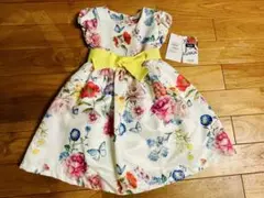 ワンピース　ドレス　花柄　リボン　フレア　発表会　オケージョン　蝶　ブランド