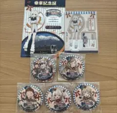 推し旅 駅メモ 豊橋ちわ 乗車記念証 アクリルスタンド缶バッジ 5個
