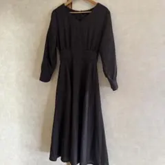 KBF Vネック Aラインワンピース