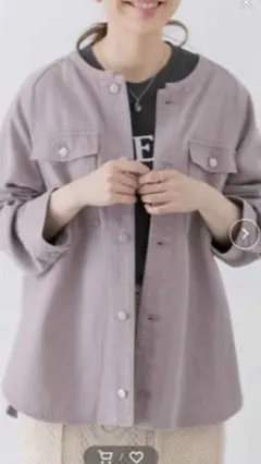 薄紫 ノーカラージャケット　URBAN RESEARCH Sonny Label