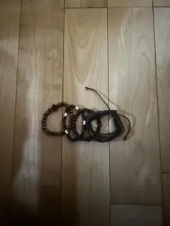 木製ビーズブレスレットセット