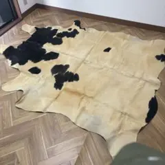 牛革 リアルファー　ラグ