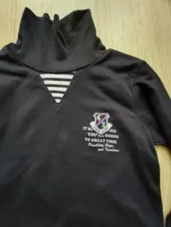 美品　コムサイズム　90 タートルネック　長袖Tシャツ黒白　クリスマス会　発表会