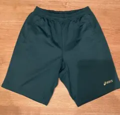 ASICS スポーツ用　緑色ハーフパンツ