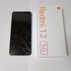 画面割れ 正常動作 Redmi 12 5G XIG03 4GB 128GB