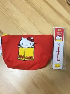 ハローキティ展　新品未使用　限定グッズポーチ根付け水琴鈴