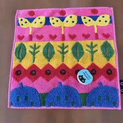 Atsuko Matano タオルハンカチ 猫 刺繍　ハンドタオル　未使用品