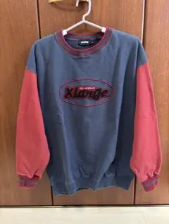XLARGE ロゴ刺繍 クルーネック トレーナー