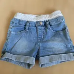 デニム ハーフパンツ 110cm ブルー