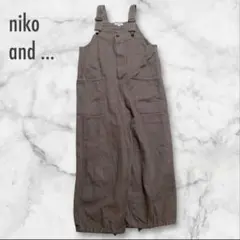 ニコアンド サロペット オーバーオール コットン100 ベージュ M ナチュラル