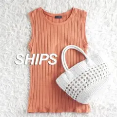 SHIPS　シップス　ワイドリブノースリーブプルオーバー　オレンジのサムネイル
