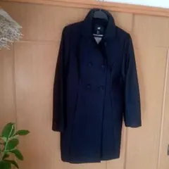 ★Ｈ＆М★　ネイビー ダブルブレスト ロングコート　М〜Ｌ