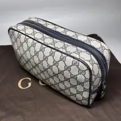 美品　GUCCGI オールドグッチ　PVC GG柄 ポーチ　クラッチバッグ