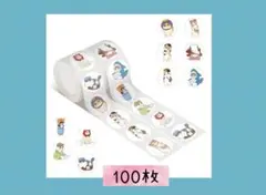 No.19 ロールシール　切り売り　100枚　猫　モフサンド　サメにゃん