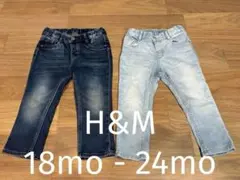 H&M エイチアンドエム デニム ジーンズ ストレッチ ベビー 2本セット