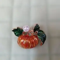 ハロウィン　パンプキンブローチ　かぼちゃブローチ　ハロウィンブローチ　未使用