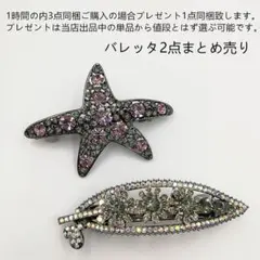 bj5049バレッタ2点セット 星型と葉型