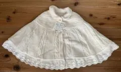 ポンチョ ベビー 新生児 50 60 70 80 日本製 出産準備 ホワイト