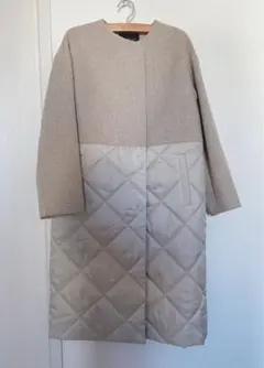 新品未使用タグ付き　定価41900円インディヴィ　ノーカラーコート　サイズ36