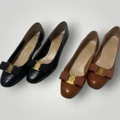 2点 Salvatore Ferragamoヴァラリボン　パンプス 6 1/2