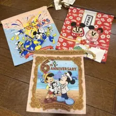ディズニーランド　ディズニーシー　巾着3枚セット