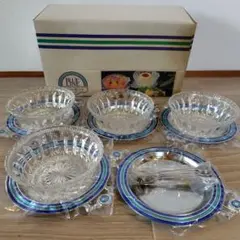 美品】ボヘミア クリスタル デザートボウル 3客セットチェコスロバキア