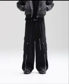 jentlouis Leather Pocket Baggy Shorts - メルカリ