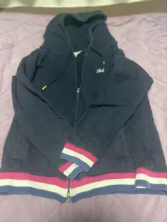 レディ　ネイビー フード付きパーカー　セットアップ