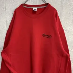 ラッセルアスレティック　企業ロゴ刺繍　レッド　スウェット　ビックサイズ2XL