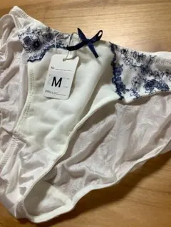 必ずプロフィール拝見　光沢　ホワイト メッシュショーツ Mサイズ