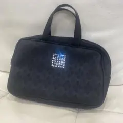 GIVENCHY アーガイル ロゴ ラインストーン ハンドバッグ　美品