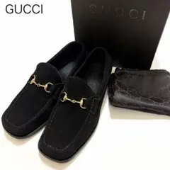【グッチ】ローファー　ホースビット　黒　スエード　36 23.5cmのサムネイル