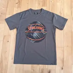 SPALDING バスケットボール 半袖Tシャツ グレー
