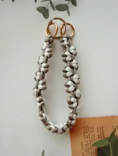 パラコードスマホストラップ【WT×サンドBE】