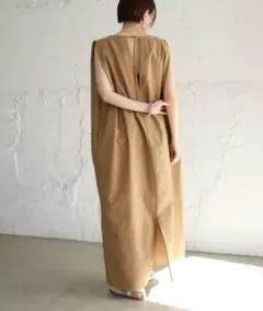 【notch.】麻混ロングワンピースのサムネイル