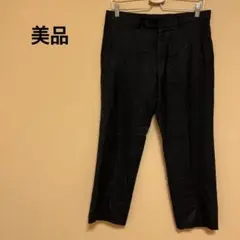 【美品】メンズ/ロングパンツ/スラックス/黒/ブラック