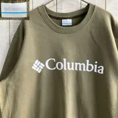 コロンビア　古着　長袖　スウェット 裏起毛　プリント　アメカジ ゆるだぼ