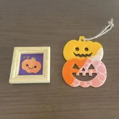 ハロウィン カボチャ 壁掛け 2個セット