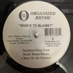 ORGANIZED RHYME G-RAP G-FUNK レコード
