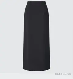 ユニクロ　ストレッチダブルフェイスナロースカート　ブラック　Lサイズ