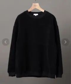 BY ウォッシャブル ボア スウェット 黒 M