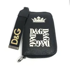 ドルガバ D&G 黒 レザー コインケース カードケース ミニ財布