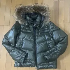 Y2K フェアリーグランジ ファー ダウンジャケット 平成ギャル男ダブルジップ