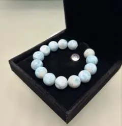 カリブの秘宝ヒーリングストーン ラリマー１２ｍｍ 珠③（径１５ｃｍ）